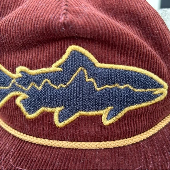 Nice! PATAGONIA Large Fish Logo CORDUROY Snapnack Hat - Picture 2 of 7